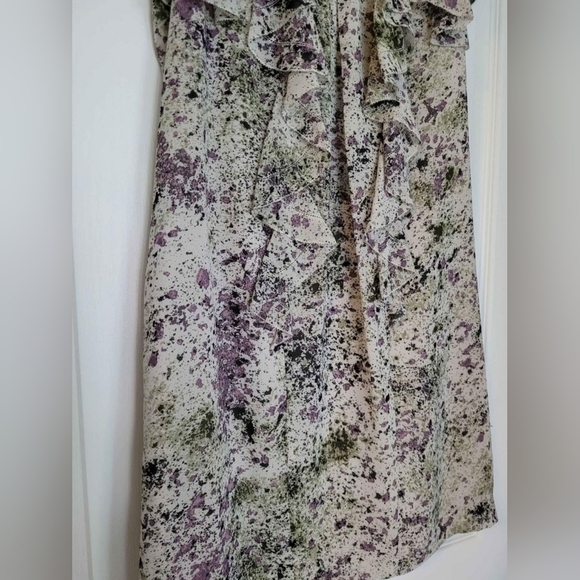 Kensie A-Line Ruffle Short Dress Colorful Lined XS Small - Picture 3 of 9